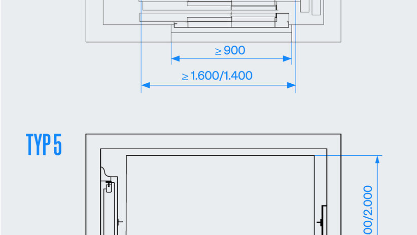 Haushahn Barrierefreiheit - Grafik Kabinengrößen